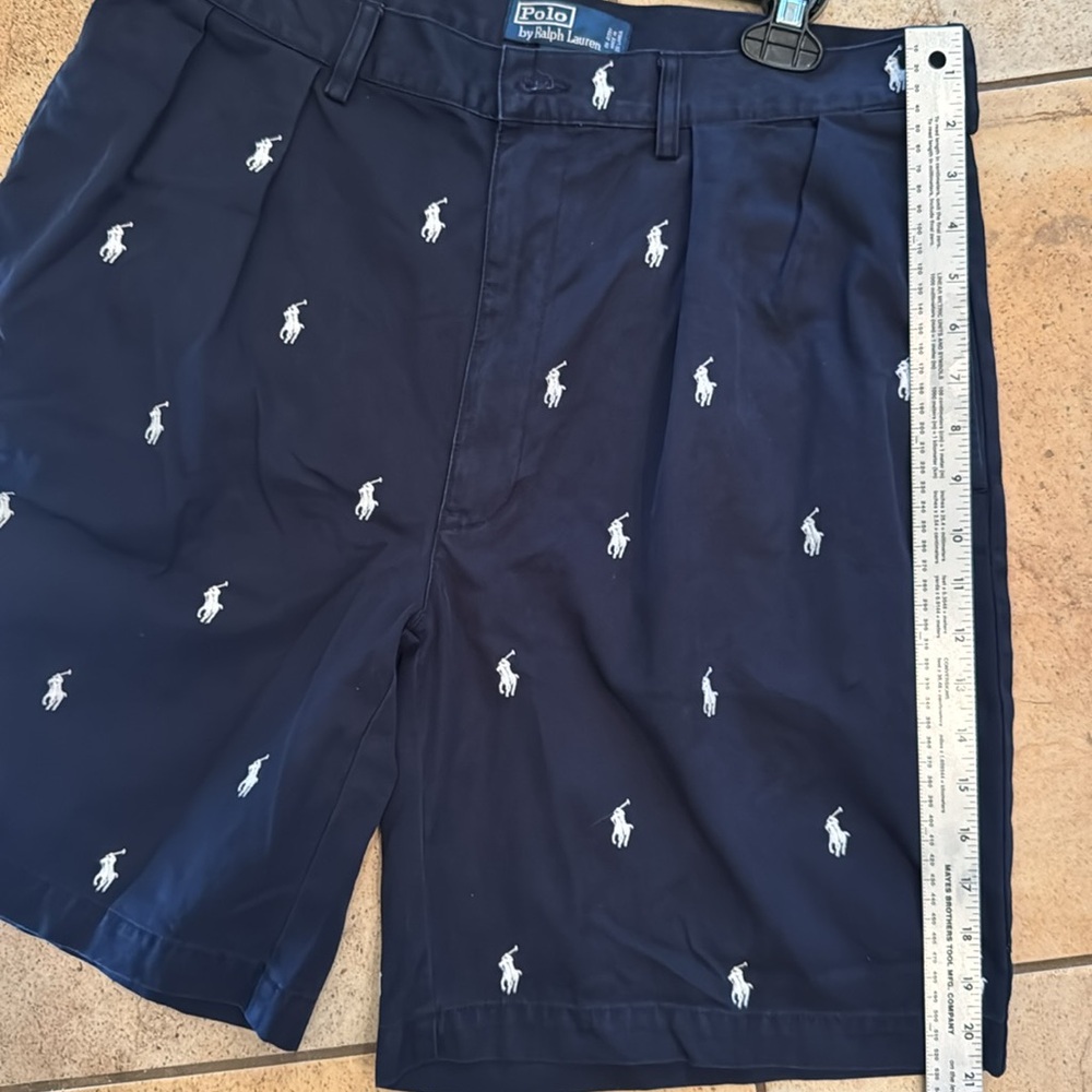 Polo by Ralph Lauren Tyler Navy Logo Shorts - size 35 waist - Picture 10 of 11